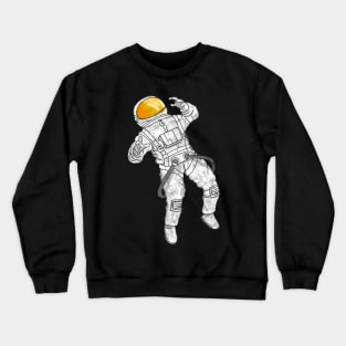 Astronaught Floating in Space Crewneck Sweatshirt